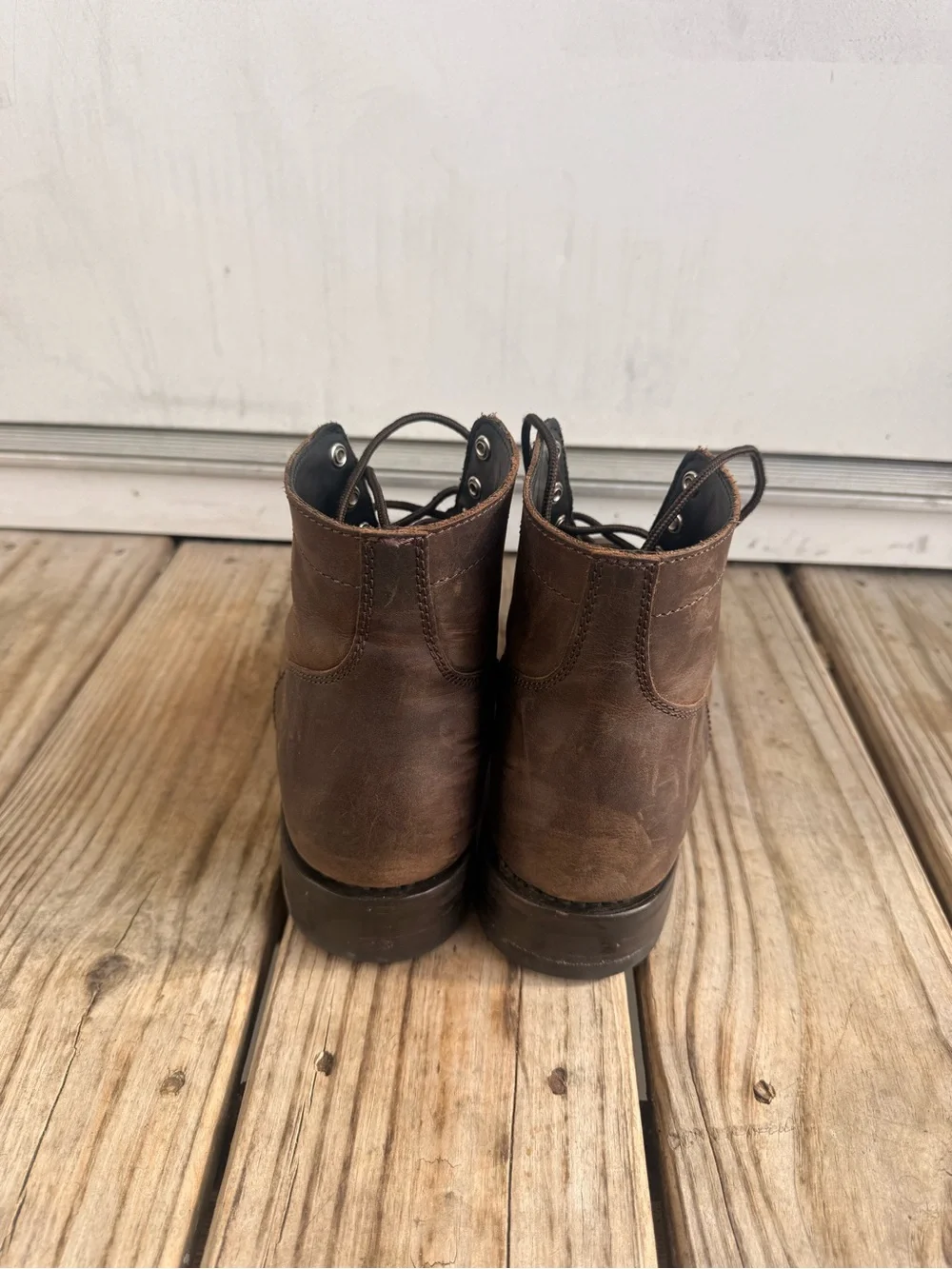 Thursday Boot Company Brown Leather Lace-Up Work Boots